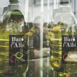 Oli d'oliva verge extra. Cooperativa Agrícola de l'Albi. Detall ampolles Fira de l'oli de les Borges Blanques