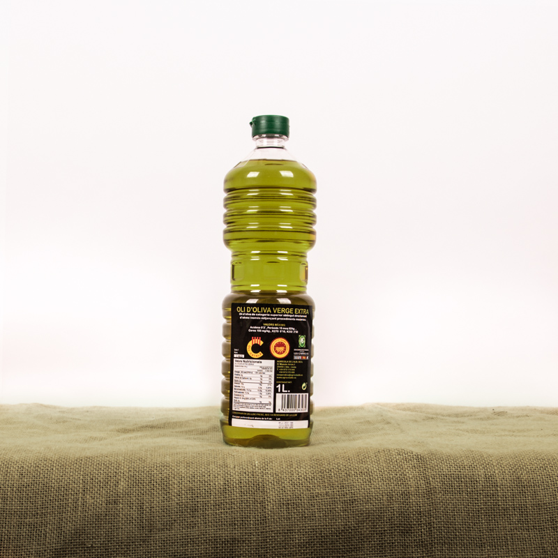 Oli d'oliva verge extra. Cooperativa Agrícola de l'Albi. Etiqueta ampolla 1 L oli