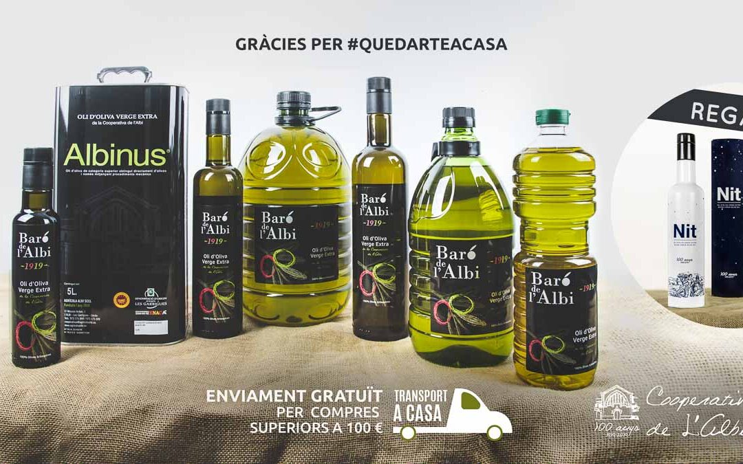 Portes gratuitos de envío en tus compras de aceite  superiores a 100€
